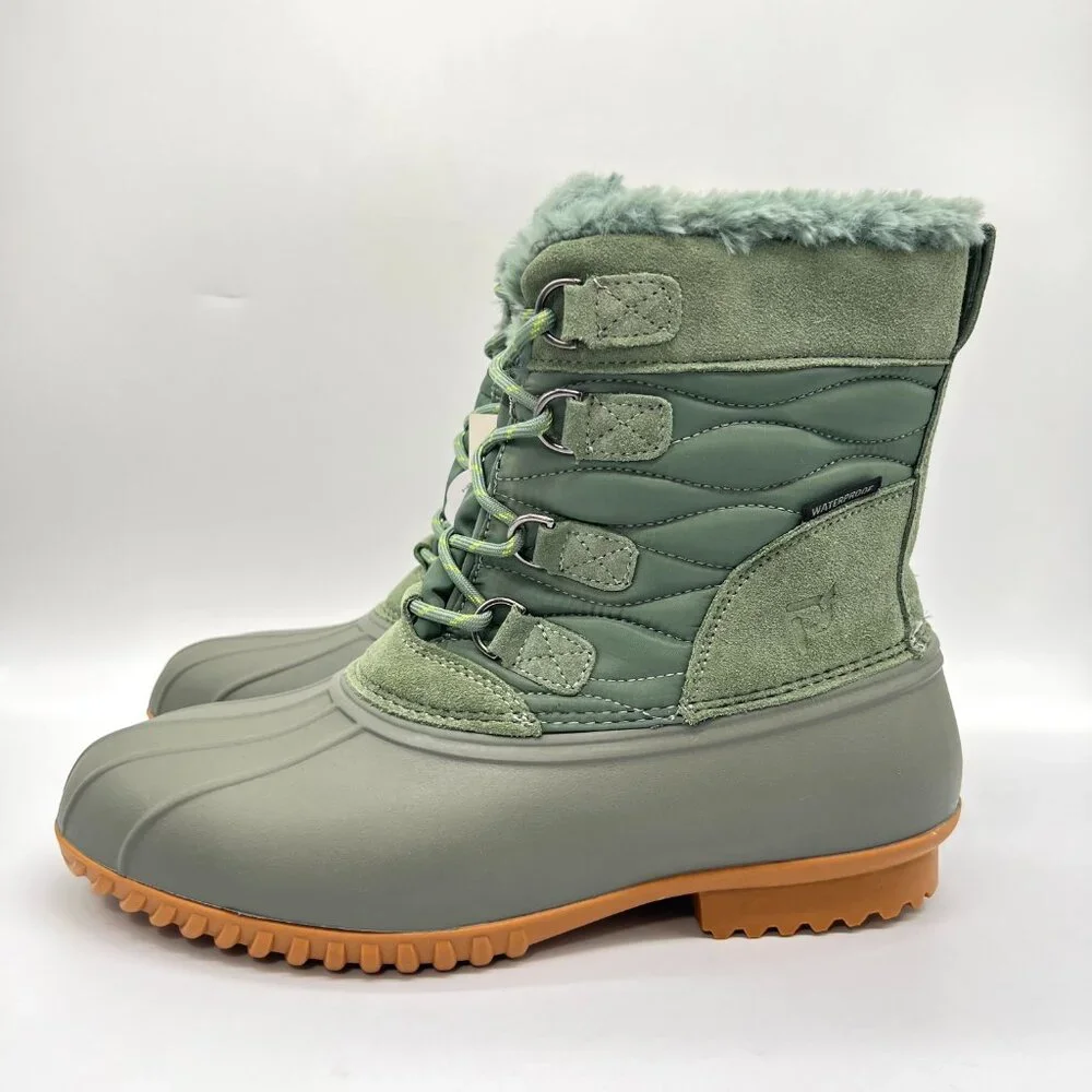 10XX 10 4E EXTRA EXTRA WIDE WIDTH Propet Ingrid Green‎ Winter Snow Boots Shoes
